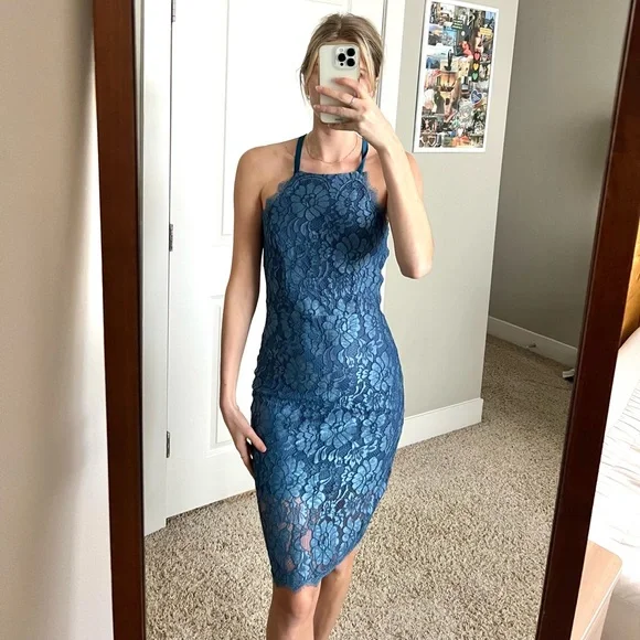 Lulus | Dresses | Lulus Lace Midi Dress | Poshmark